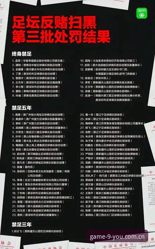 中国足协第三批禁足名单深度剖析：从17人终身禁赛看足球生态重建之路
